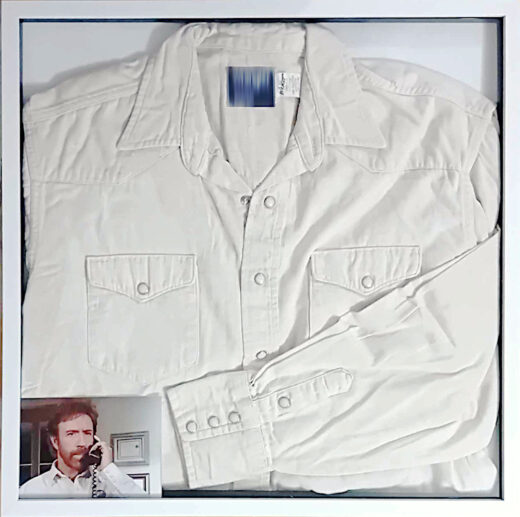 Original shirt used by Chuck Norris in various episodes of the season 4 and 5 (1995-1996) of the TV series "Walker Texas Ranger".